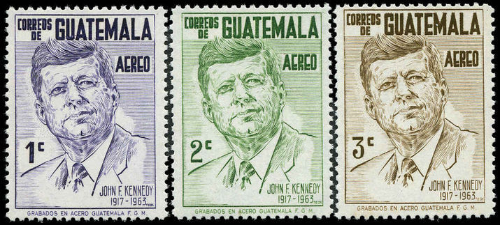 Guatemala 1964 J F Kennedy Part set unmounted mint.