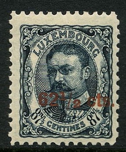 Luxembourg 1915 62½c on 87½c slate blue mint