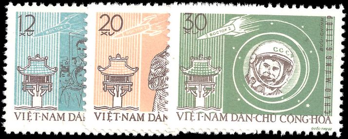 North Vietnam 1962 Visit Of Major Titov Space unmounted mint no gum as issued.