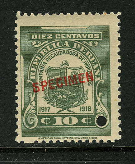 Peru 1918 Specimen unmounted mint.