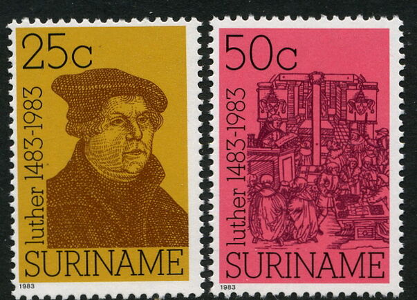 Suriname 1983 Martin Luther set unmounted mint.