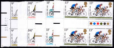 1978 Centenaries of Cyclists' Touring Club Traffic Light and Gutter pairs unmounted mint.
