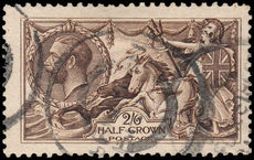 1913 2/6 deep sepia brown Waterlow Seahorse clean used.