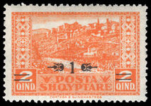 Albania 1924 1 on 2q orange unmounted mint.
