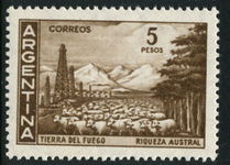 Argentina 1959 5p Tierra del Fuego wmk RA unmounted mint.