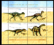 Argentina 1998 Prehistoric Animals sheetlet unmounted mint.