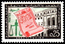 Algeria 1963 Promulgation Of Constitution unmounted mint.
