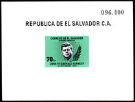 El Salvador 1964 J F Kennedy Postage souvenir sheet unmounted mint.