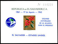 El Salvador 1963 Alliance For Progress Air souvenir sheet unmounted mint.