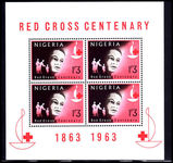 Nigeria 1963 Red Cross Souvenier Sheet unmounted mint.