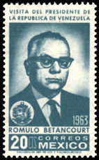 Mexico 1963 Pres. Betancourt Of Venezuela unmounted mint.