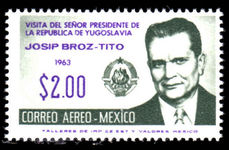Mexico 1963 President Tito unmounted mint.