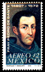 Mexico 1972 Air. 400th Death Anniv of Father Pedro de Gante unmounted mint.