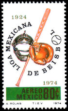 Mexico 1974 Air. 50th Anniv of Mexican Baseball League unmounted mint.