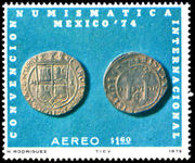 Mexico 1975 Air. International Numismatics Convention unmounted mint.