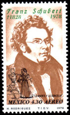 Mexico 1978 150th Death Anniversary of Franz Schubert unmounted mint.