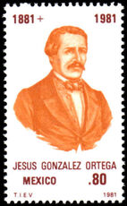 Mexico 1981 Death Centenary of Jesus Gonzalez Ortega unmounted mint.