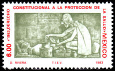 Mexico 1983 Constitutional Right to Health Protection unmounted mint.