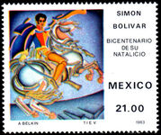 Mexico 1983 Birth Bicentenary of Simon Bolivar unmounted mint.