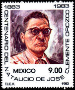 Mexico 1983 Birth Centenary of Jose Clemente Orozco (artist) unmounted mint.