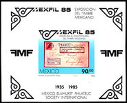 Mexico 1985 Mexfil souvenir sheet unmounted mint.