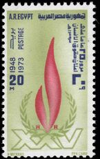 Egypt 1973 Human Rights unmounted mint.