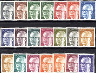 West Germany 1970-73 President Heinemann set (60pf used) unmounted mint.