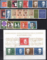 West Germany 1959 Commemorative year set unmounted mint.