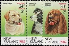 New Zealand 1982 Health Dogs unmounted mint.