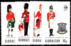 Gibraltar 1971 Military Uniforms set unmounted mint.