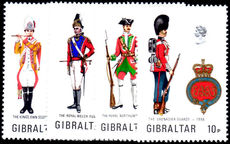 Gibraltar 1973 Military Uniforms (5th series) unmounted mint.