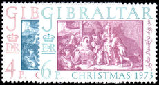 Gibraltar 1973 Christmas unmounted mint.