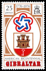 Gibraltar 1976 American Revolution unmounted mint.