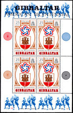 Gibraltar 1976 American revolution sheetlet unmounted mint.