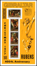 Gibraltar 1977 Christmas Ruebens souvenir sheet unmounted mint.