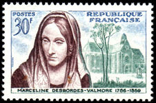 France 1959 Marceline Desbordes Valmore unmounted mint.