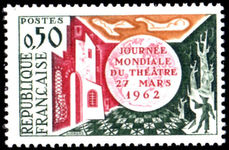 France 1962 World Theatre Day unmounted mint.