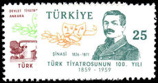 Turkey 1959 Centenary of Turkish Theatre unmounted mint.