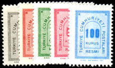 Turkey 1963 Official set unmounted mint.