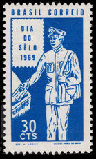 Brazil 1969 Stamp Day unmounted mint.