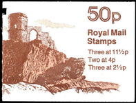 1981 50p Mow Cop Castle X854I booklet