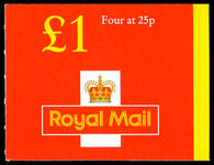 1995 £1 booklet New Style 4 x 25p