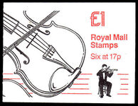 1986 £1 booklet Musical Instruments 1