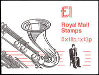 1987 £1 booklet Musical Instruments 3