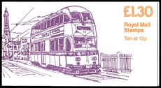 1985 £1.30 booklet Trams 3 left