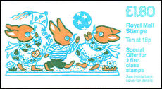 1986 £1.80 booklet Rabbits right