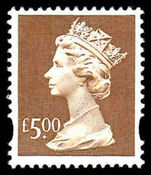 1999 Enschede £5.00 brown unmounted mint.