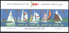 Guernsey 1991 Yacht club souvenir sheet unmounted mint.