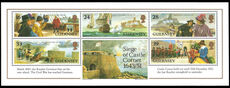 Guernsey 1993 Siege of Castle Cornet souvenir sheet unmounted mint.