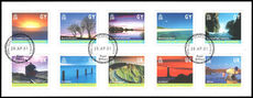 Guernsey 2001 Island Scenes self-adhesive booklet pane fine used.